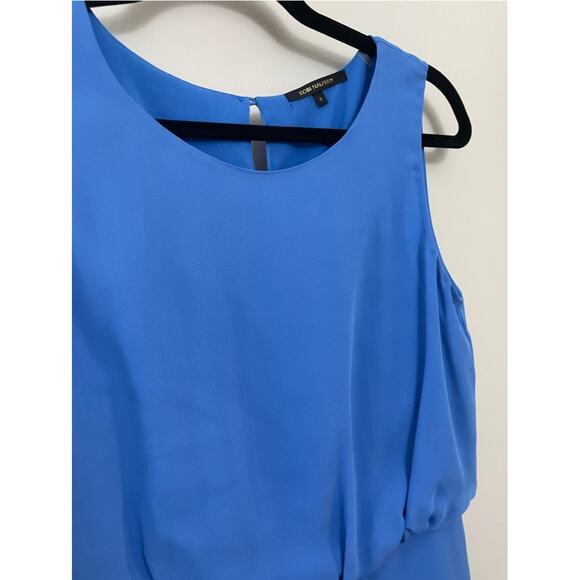 Kobi Halperin Elegant Classic Modern Silk Hailey Blue Waterfall‎ Dress S/M $398 - Picture 7 of 13